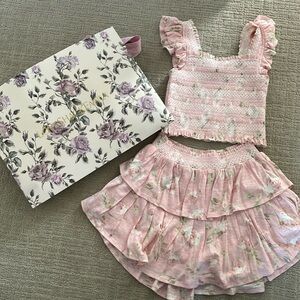 Loveshackfancy size xs skirt set